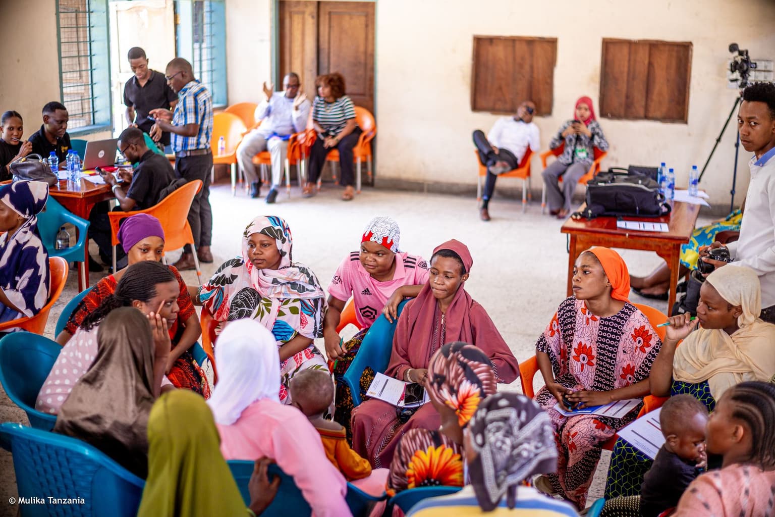 Group discussion circle during a YEE ward meeting